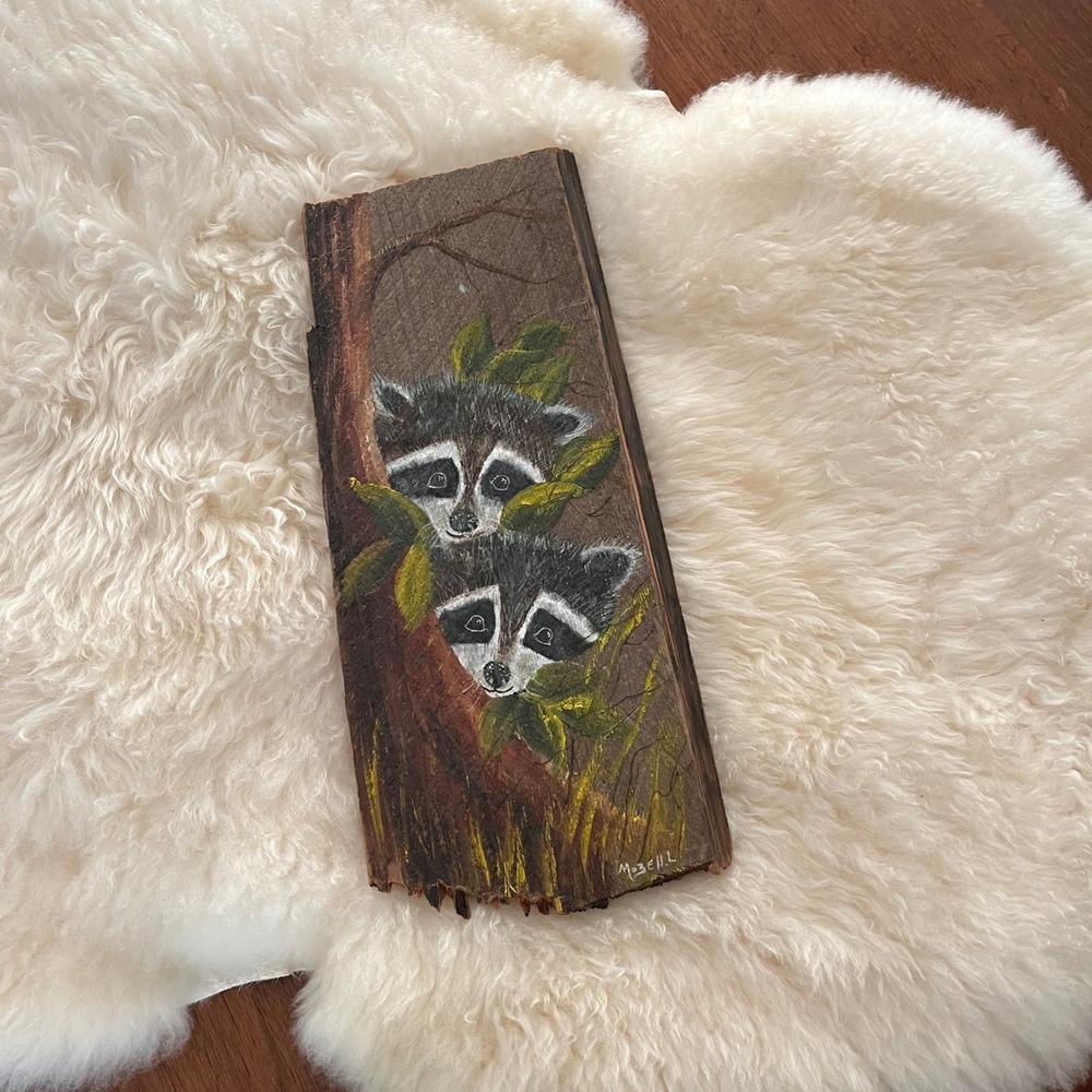 Handmade‎ Raccoon Painting